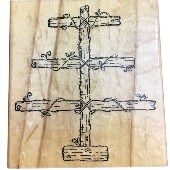 Special Occasion Tree Rubber Stamp By JRL Designs R182 Holiday Ornaments - Picture 1 of 4